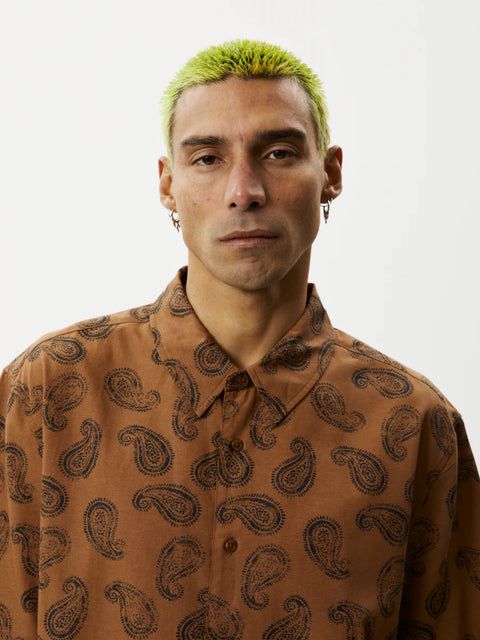 Tradition - Hemp Paisley Short Sleeve Shirt