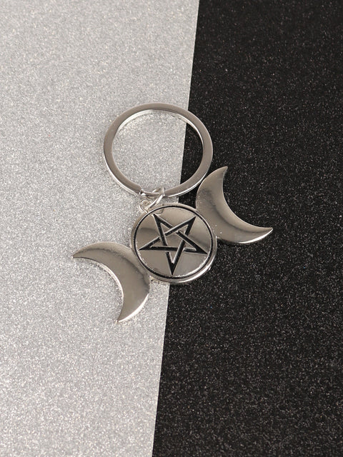 Triple Moon Keyring