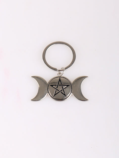 Triple Moon Keyring