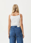 Tropics - Organic Recycled Rib Singlet | White-Image 3