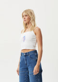 Tropics - Organic Recycled Rib Singlet | White-Image 4