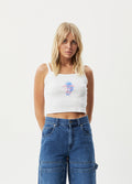 Tropics - Organic Recycled Rib Singlet | White-Image 5