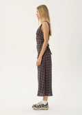 Tully - Seersucker Maxi Dress | Indigo Check-Image 3