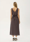 Tully - Seersucker Maxi Dress | Indigo Check-Image 4