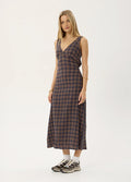 Tully - Seersucker Maxi Dress | Indigo Check-Image 6