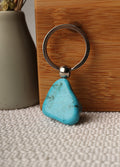 Tumbled Crystal Keyring | Blue Howlite-Image 1