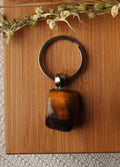 Tumbled Crystal Keyring | Tigers Eye-Image 1