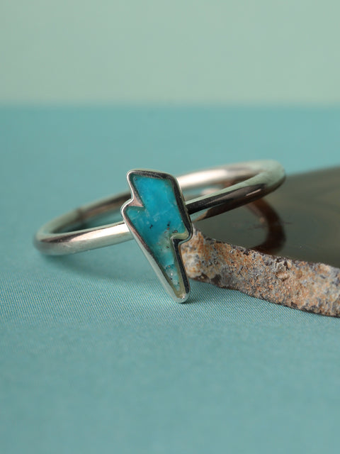 Turquoise Bolt Sterling Silver Ring