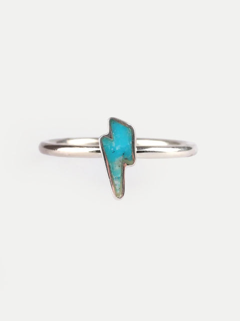 Turquoise Bolt Sterling Silver Ring