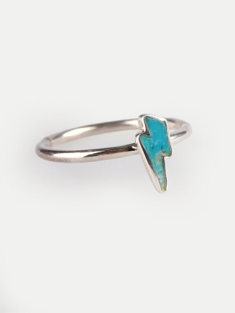 Turquoise Bolt Sterling Silver Ring