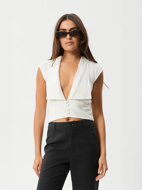 Twila - Linen Button Up Top