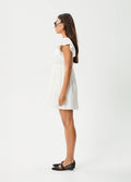Twila - Linen Mini Dress | White-Image 2