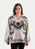 Unisex Cotton Baja Hoody | Grey & Black-Image 1