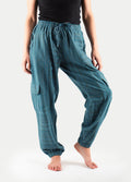 Unisex Cotton Cargo Pants | Blue Grey Stripe-Image 1