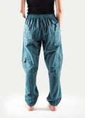 Unisex Cotton Cargo Pants | Blue Grey Stripe-Image 3