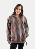 Unisex Cotton Gheri Hoody | Black Multi Stripe-Image 1