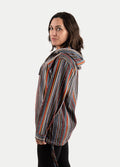 Unisex Cotton Gheri Hoody | Black Multi Stripe-Image 4