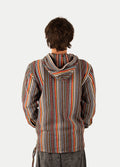 Unisex Cotton Gheri Hoody | Black Multi Stripe-Image 5