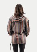 Unisex Cotton Gheri Hoody | Black Multi Stripe-Image 6