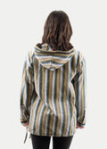 Unisex Cotton Gheri Hoody | Olive Blue Stripe-Image 5