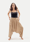 Unisex Cotton Harem Pants | Tan-Image 4