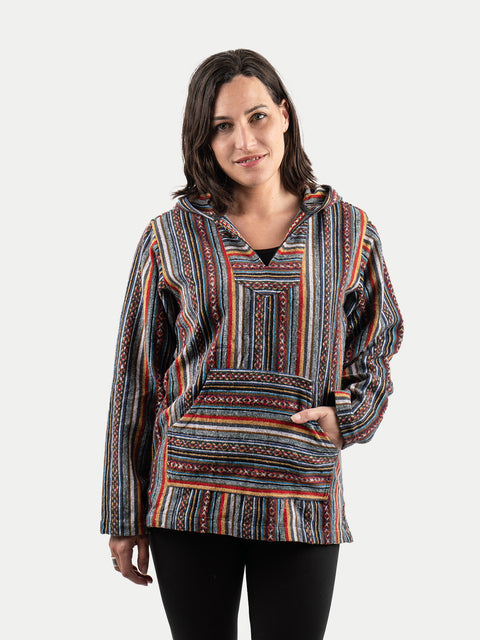 Unisex Cotton Stripey Hoody