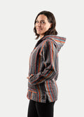 Unisex Cotton Stripey Hoody | Black Multi Stripe-Image 3
