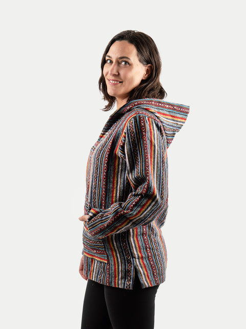 Unisex Cotton Stripey Hoody