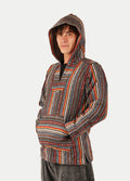 Unisex Cotton Stripey Hoody | Black Multi Stripe-Image 4