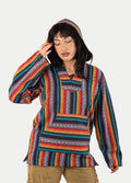 Unisex Cotton Stripey Hoody | Rainbow-Image 1