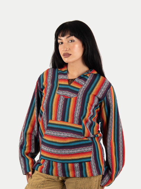 Unisex Cotton Stripey Hoody