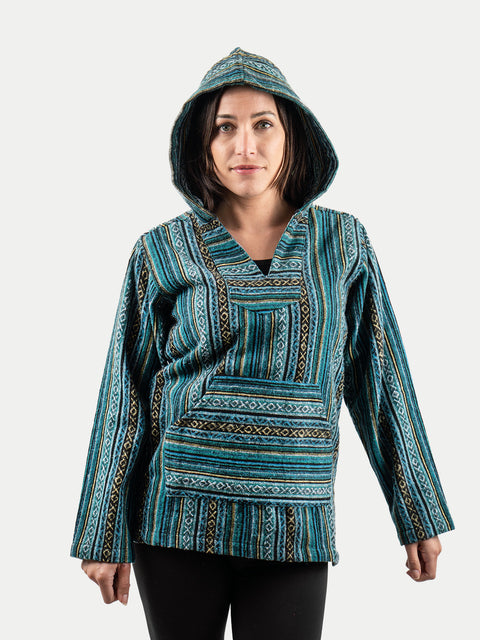 Unisex Cotton Stripey Hoody