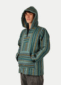 Unisex Cotton Stripey Hoody | Teal Stripe-Image 4