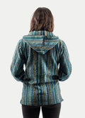 Unisex Cotton Stripey Hoody | Teal Stripe-Image 5