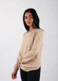 Unisex Organic Hemp Bamboo LS Tee | Oat-Image 3
