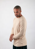 Unisex Organic Hemp Bamboo LS Tee | Oat-Image 4