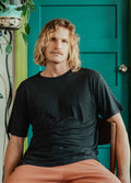 Unisex Organic Hemp Bamboo Tee | Black-Image 2