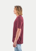 Unisex Organic Hemp Bamboo Tee | Maroon-Image 3