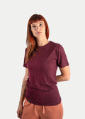 Unisex Organic Hemp Bamboo Tee | Maroon-Image 4