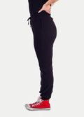 Unisex Organic Hemp Waffle Jogger | Black-Image 4
