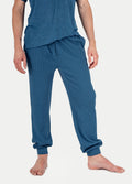 Unisex Organic Hemp Waffle Jogger | Ink Blue-Image 1
