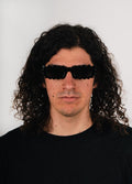 Unisex Zigzag Rectangle Sunglasses | Black-Image 6