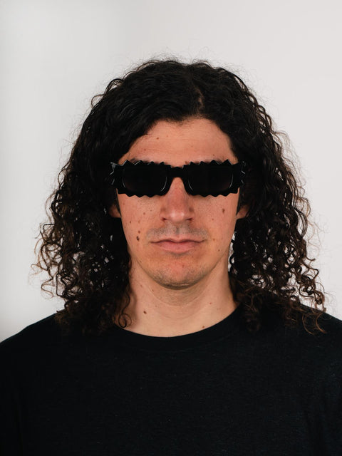 Unisex Zigzag Rectangle Sunglasses