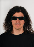 Unisex Zigzag Rectangle Sunglasses | Green-Image 4