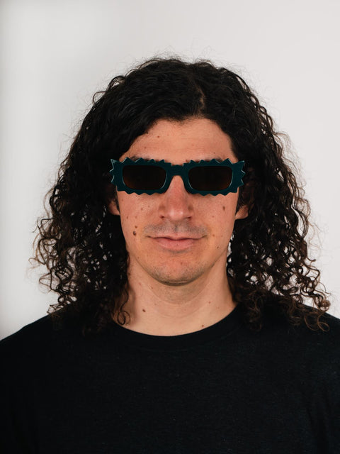 Unisex Zigzag Rectangle Sunglasses