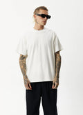 Unlimited - Recycled Boxy Logo T-Shirt | Worn White-Image 1
