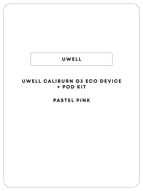 Uwell Caliburn G3 Eco Pod Kit
