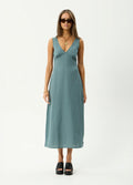 Voyager - Recycled Maxi Dress | Deep Olive Check-Image 1