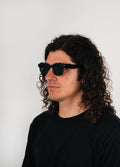 Wavy Square Sunglasses | Black-Image 2