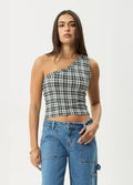 Blair - Recycled One Shoulder Top | Black/White-Image 1